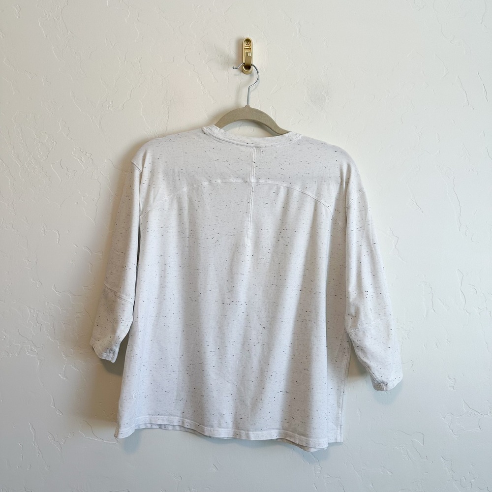 Lululemon | LA 3/4 Oversized Sleeve Crewneck Shirt in Confetti Black White - Picture 4 of 5